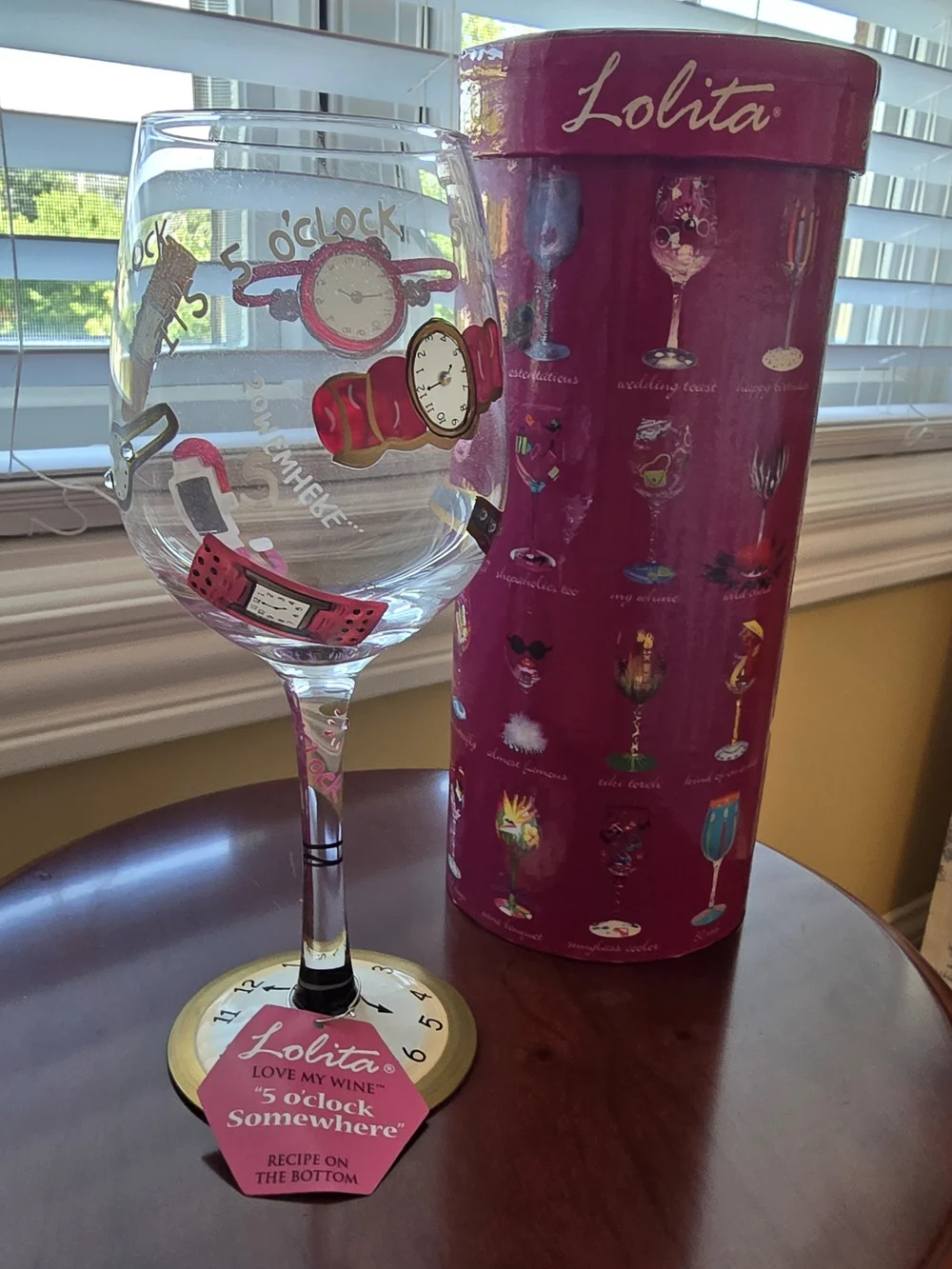 NWT in Box Lolita 5 O'Clock Somewhere Wine Glass